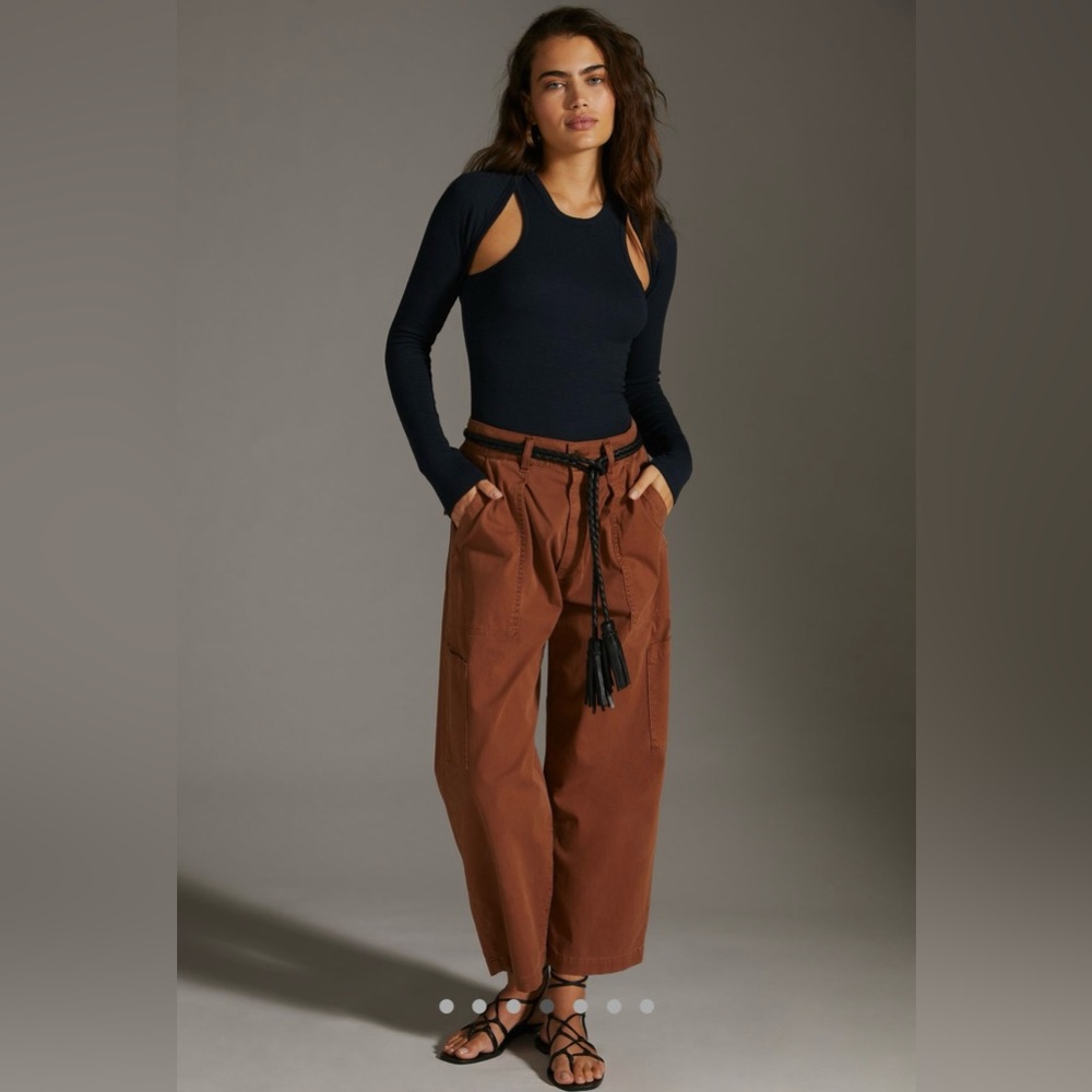 Anthropologie ribbed cutout top